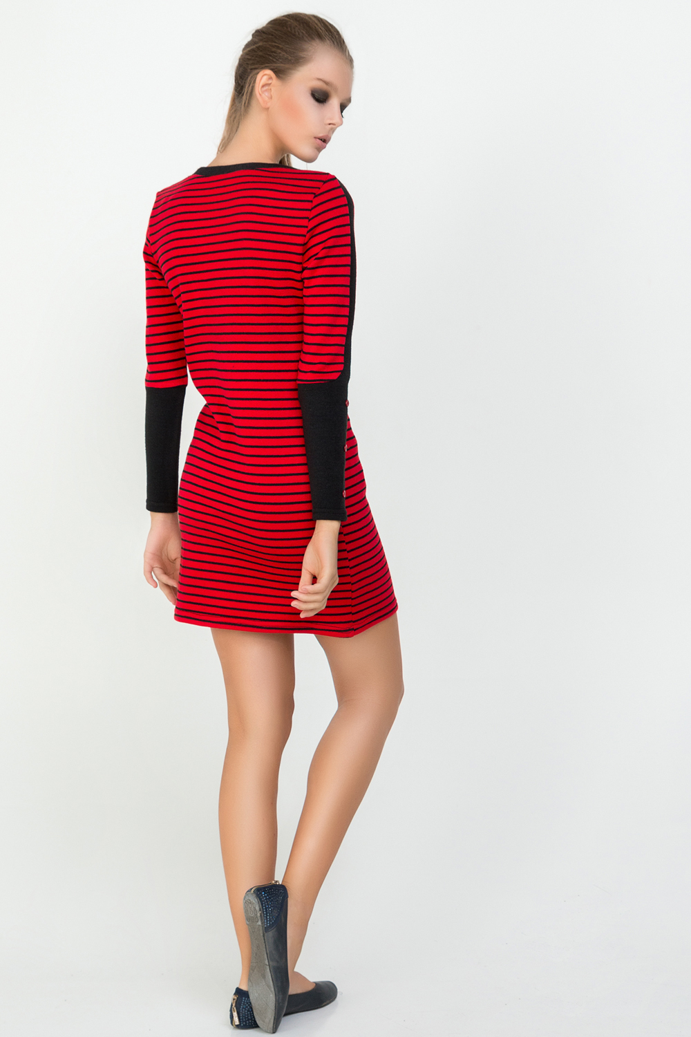 Red striped dress