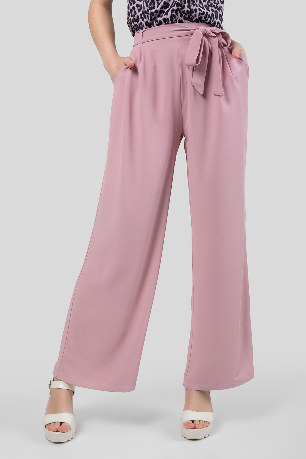 Pink palazzo pants