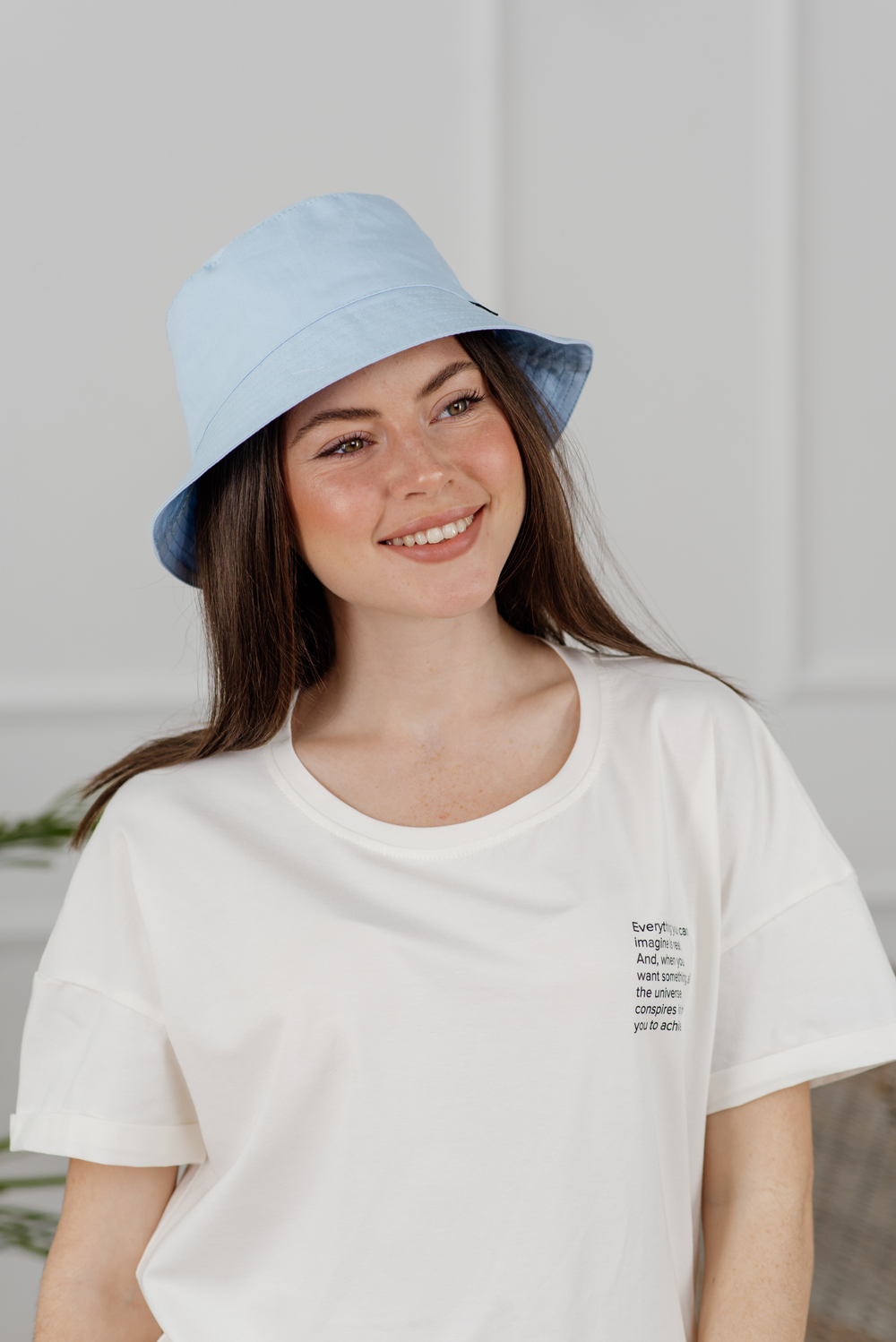 Blue bucket hat