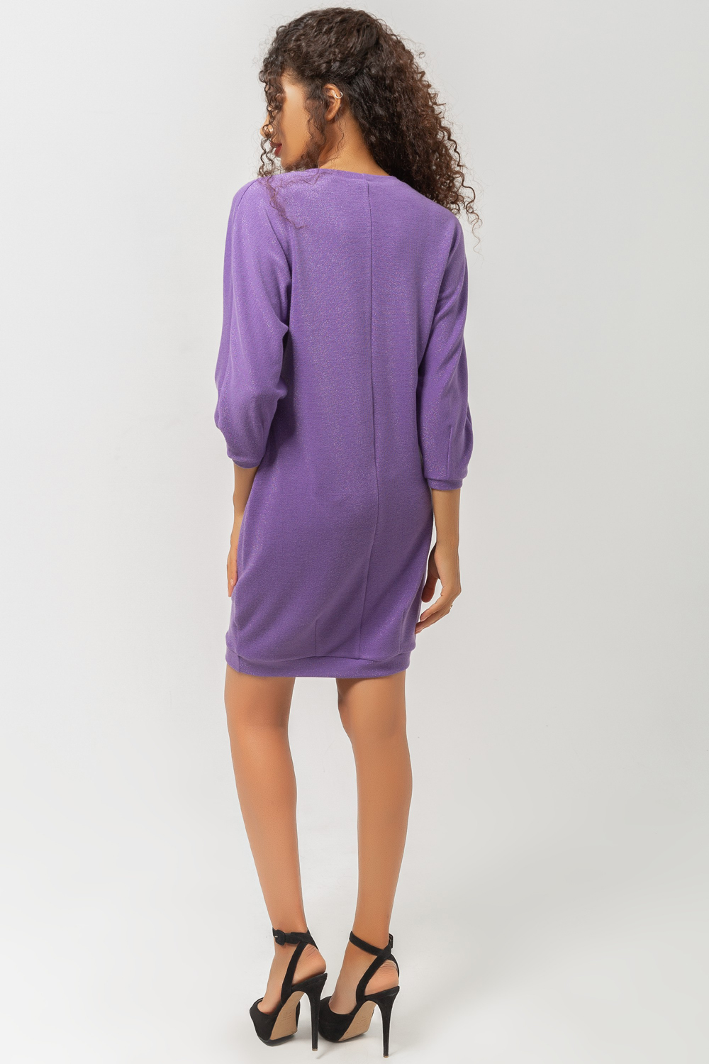 Knitted dress in lavender colour