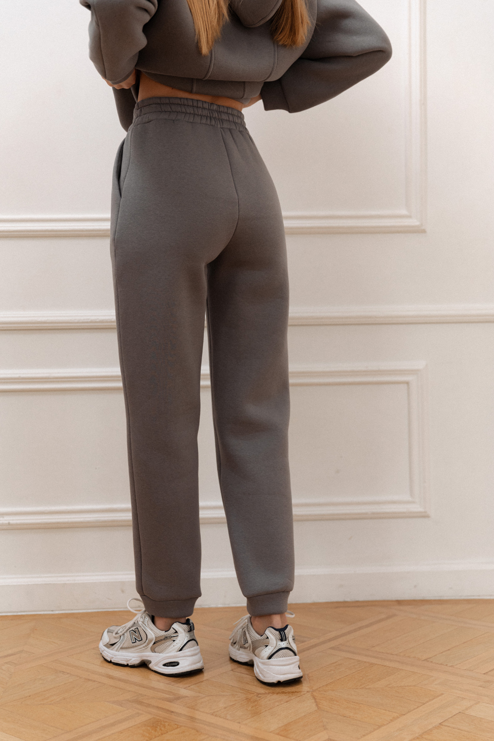 Gray fleece pants