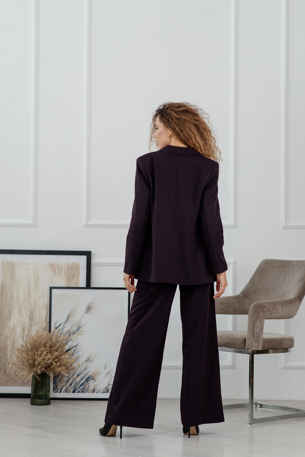 Plum blazer with collar