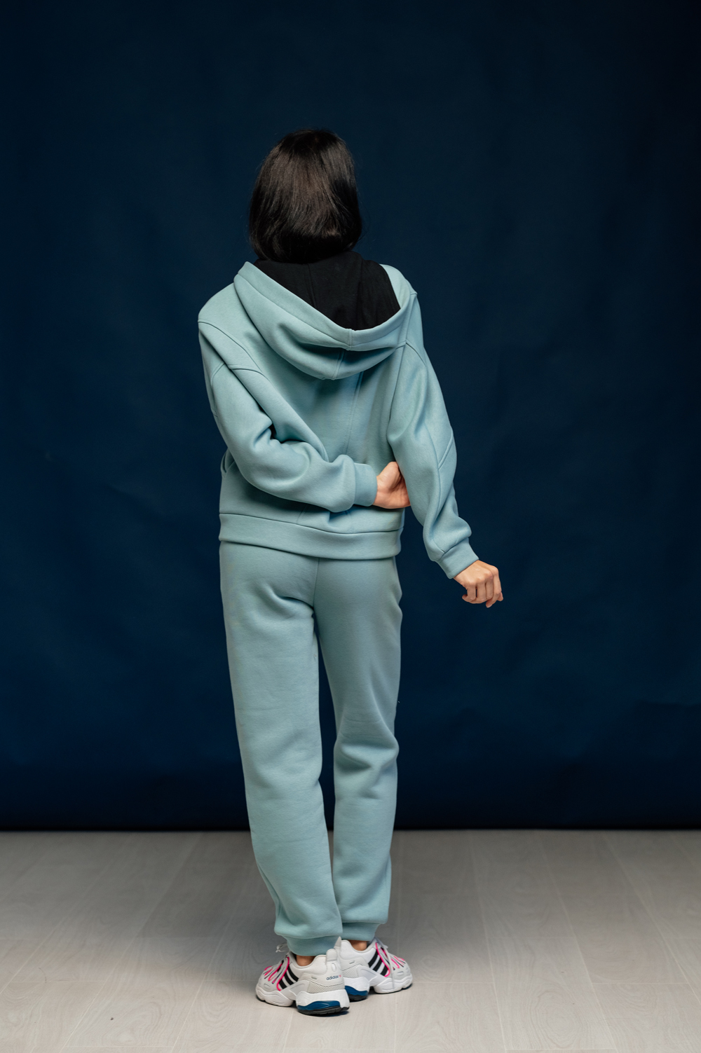 Fleece trousers in sage