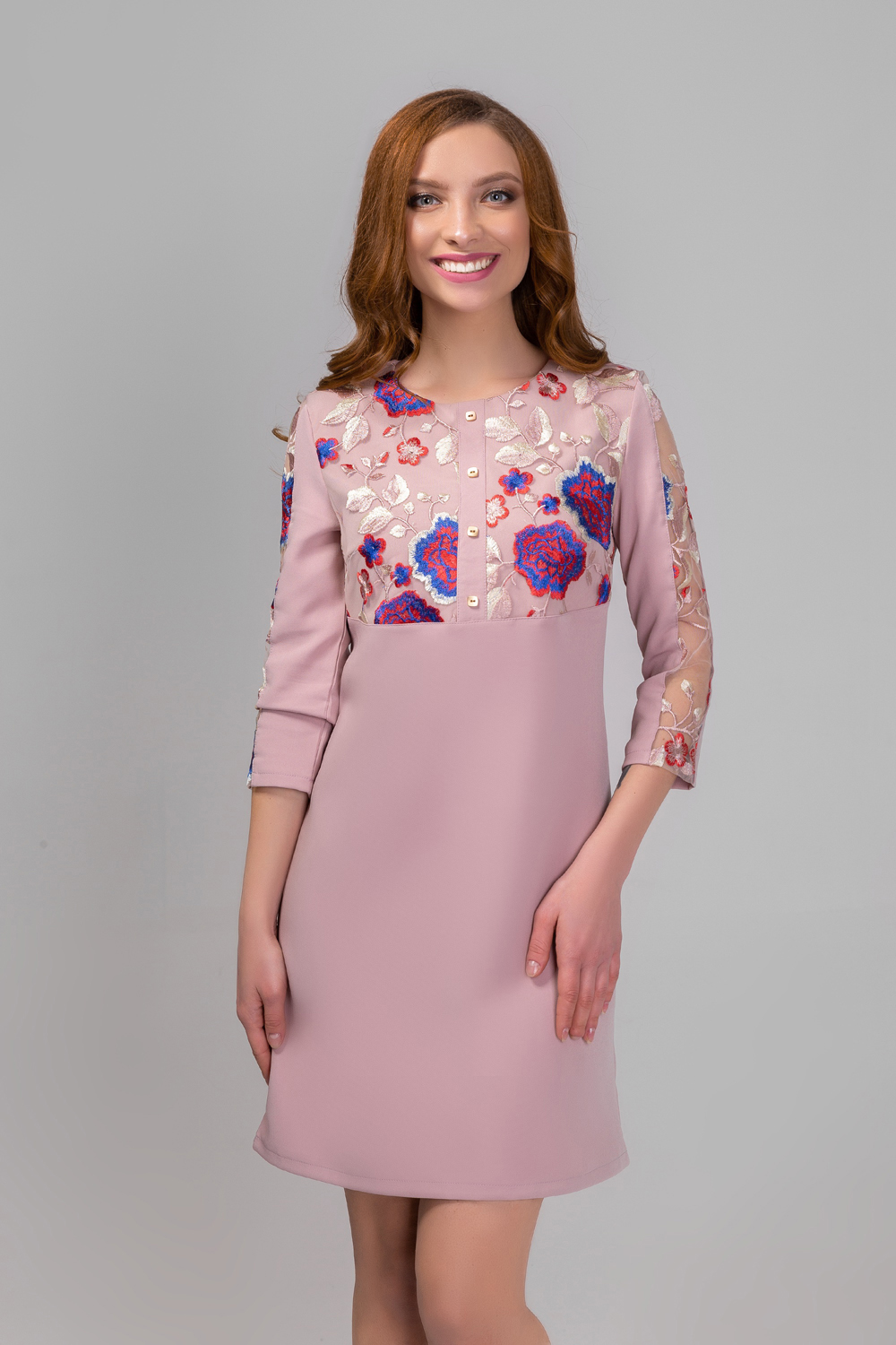 Elegant dress with embroidery