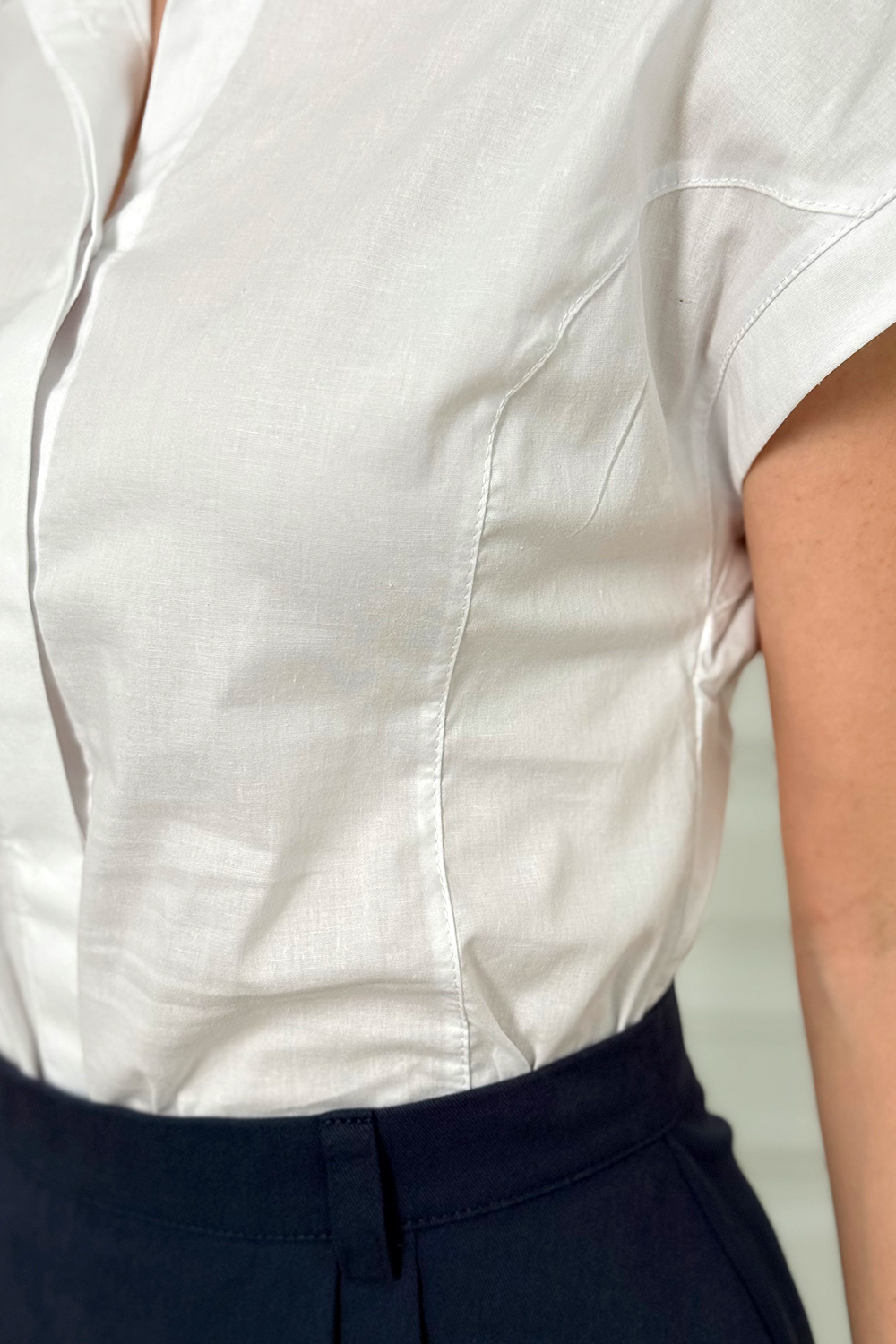 White cotton blouse