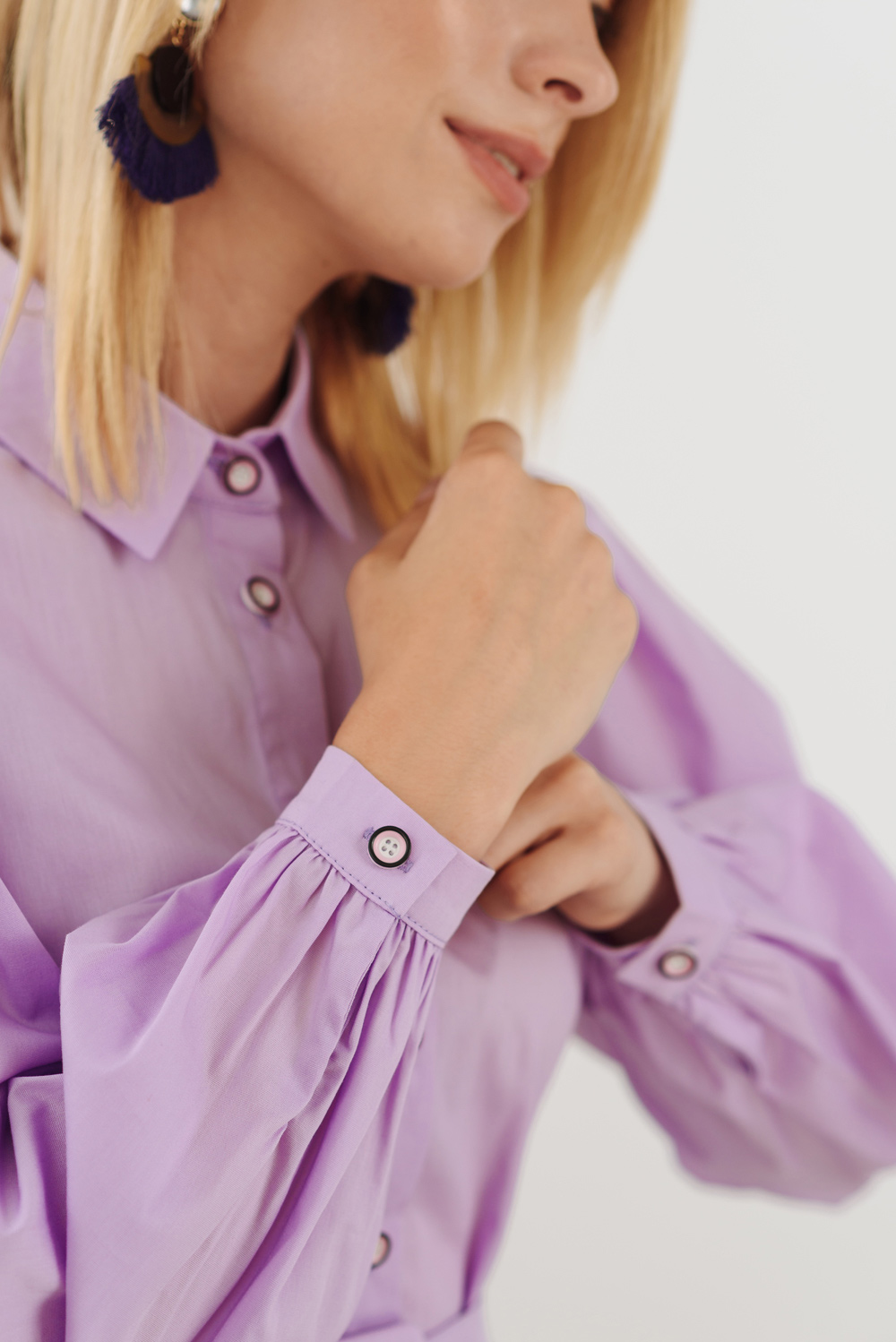 Lavender cotton shirt