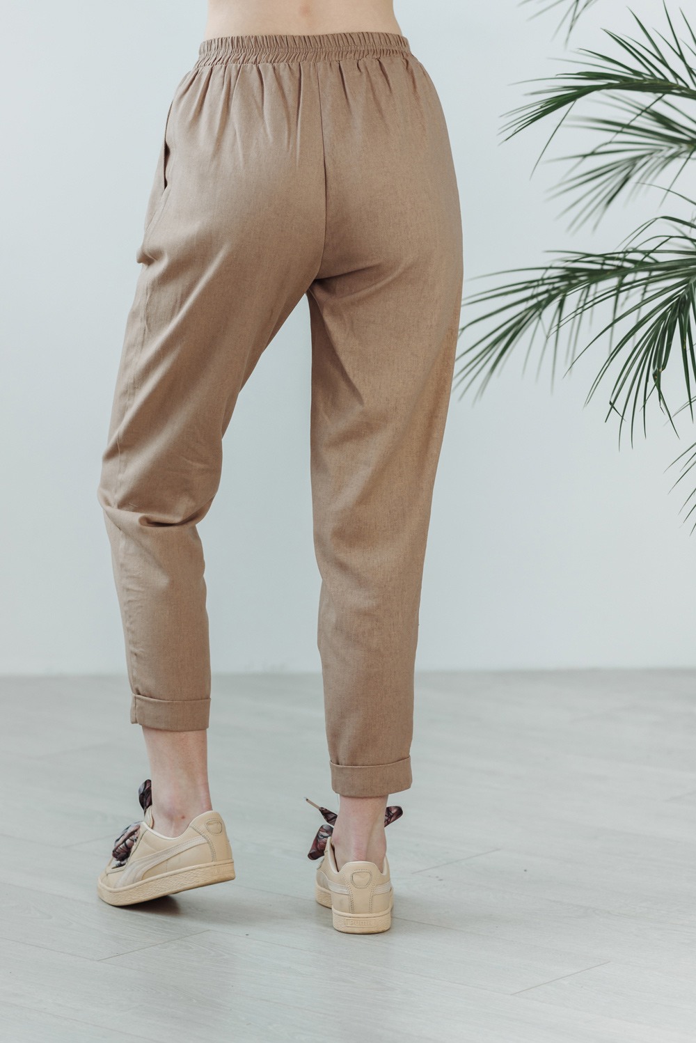 Linen pants with pockets