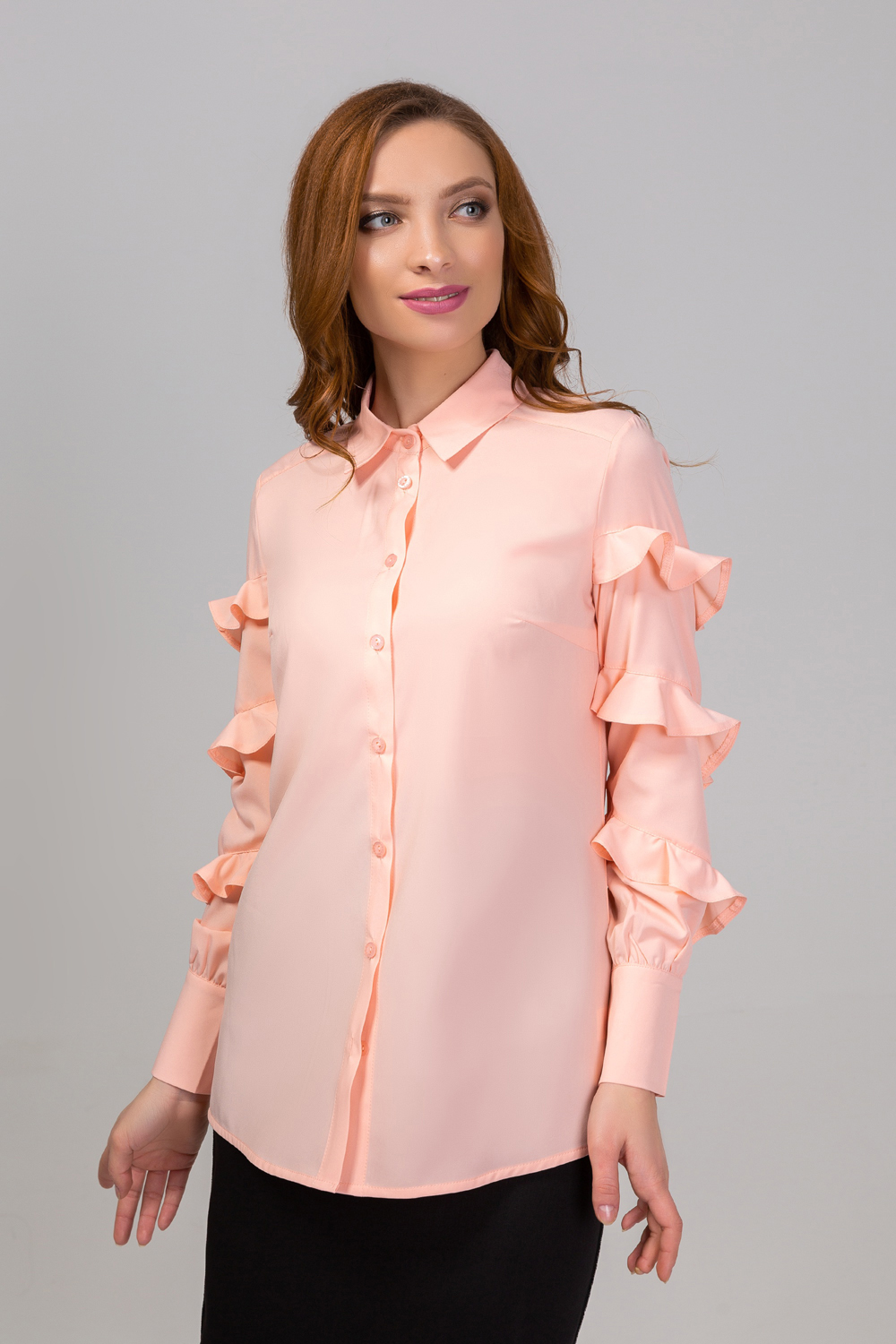 Stylish blouse with ruffles