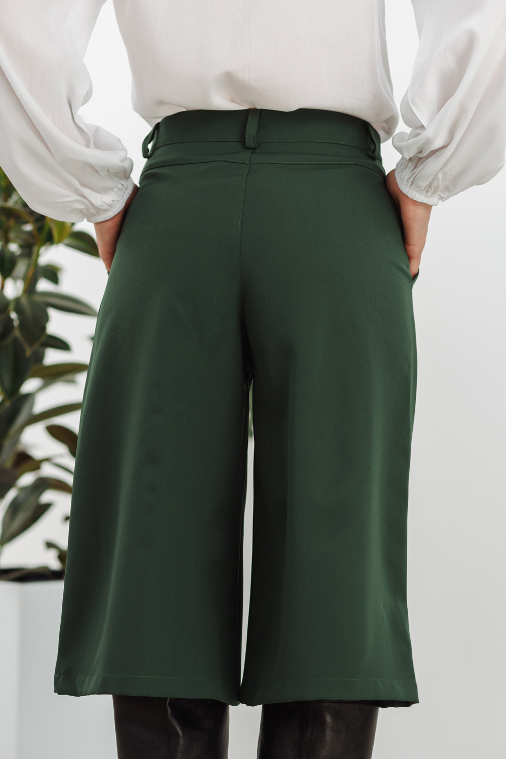 Dark green bermuda shorts