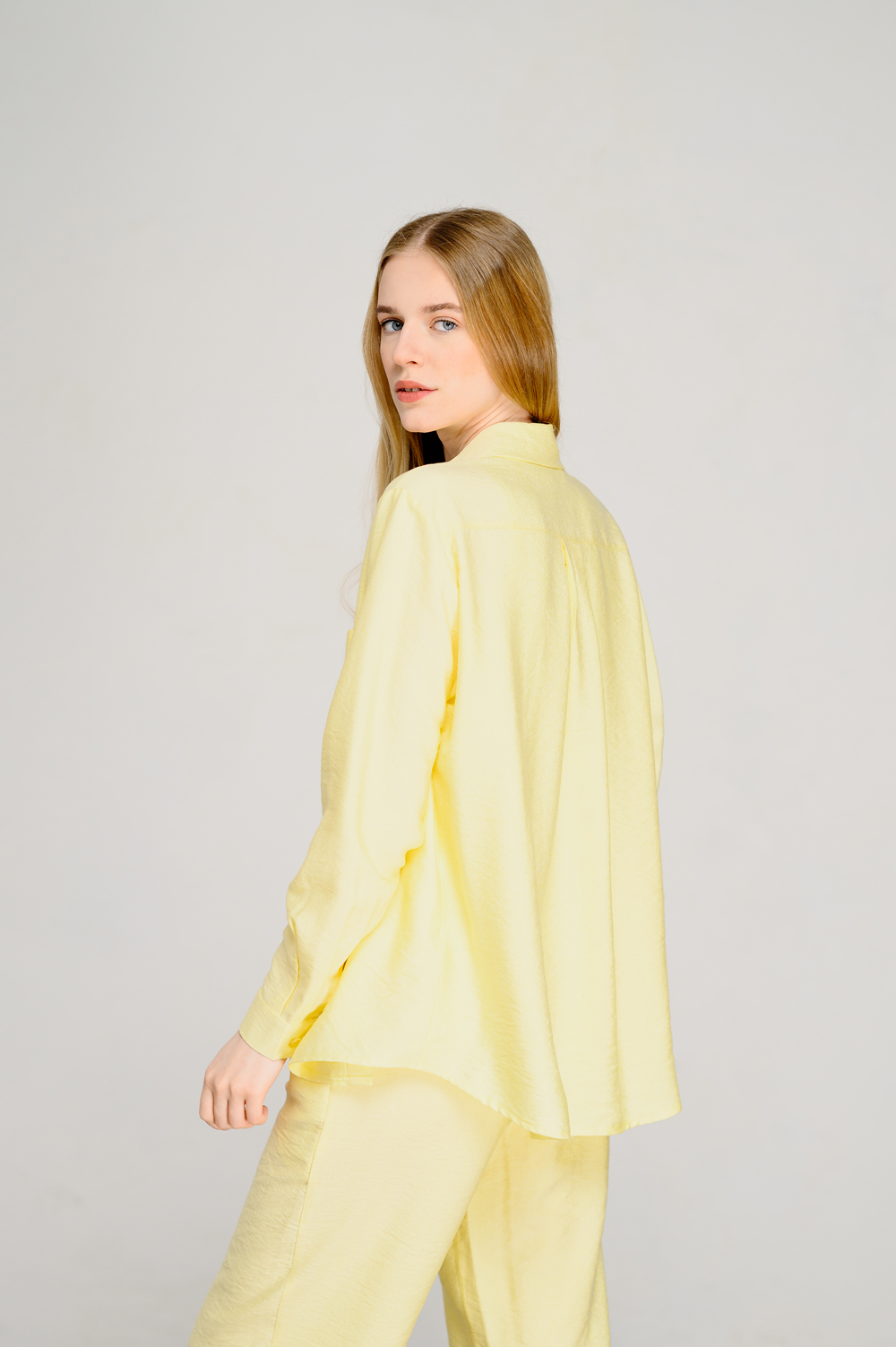 Yellow loose fit shirt