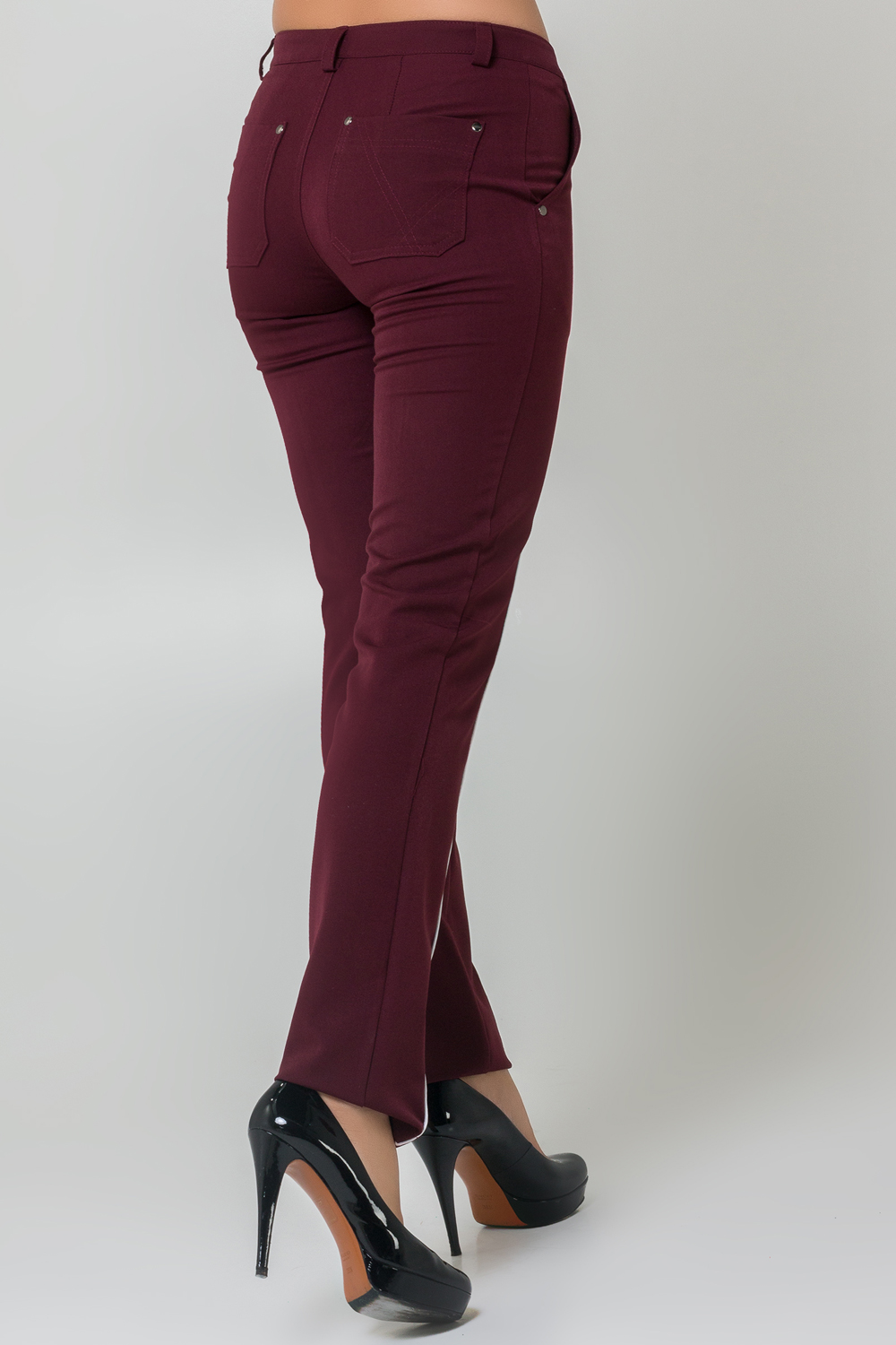 Trousers with stripes in burgundy