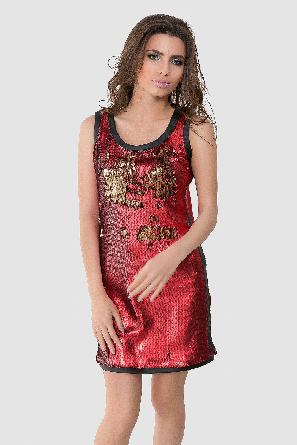 Red dress with sequins