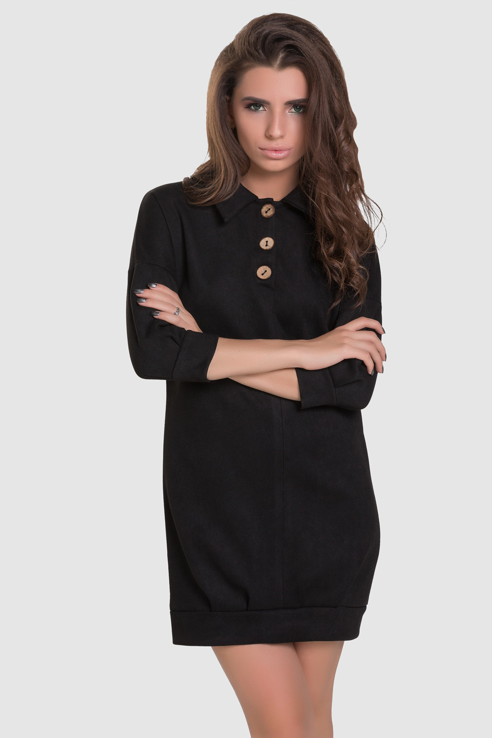 Sweatshirt dress in black