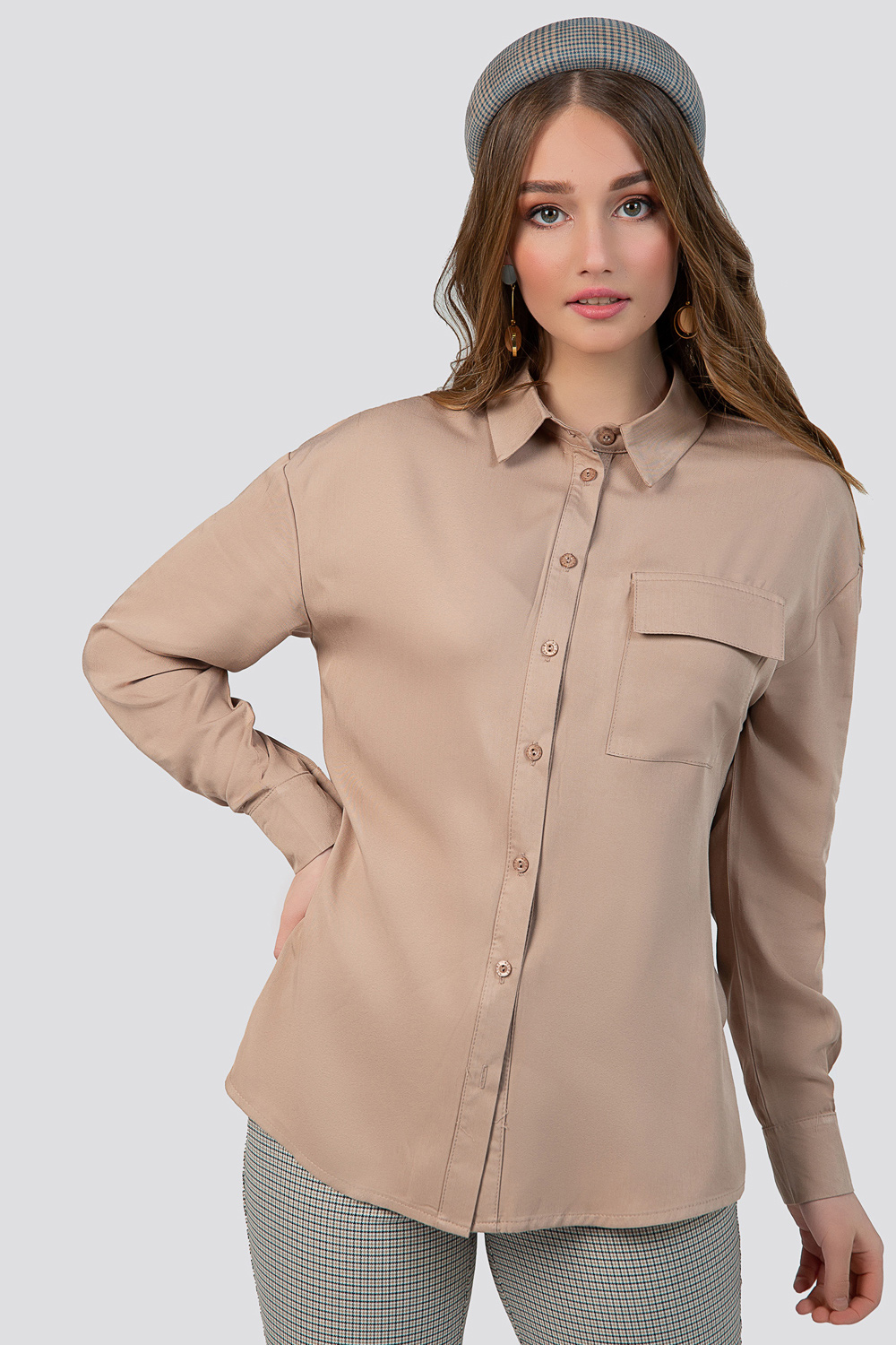 Beige oversized shirt