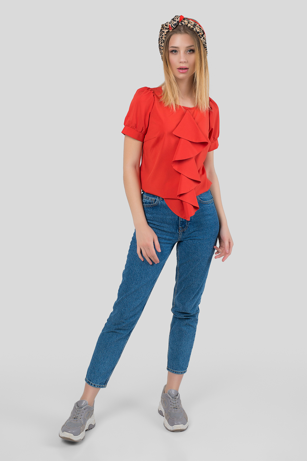 Coral blouse