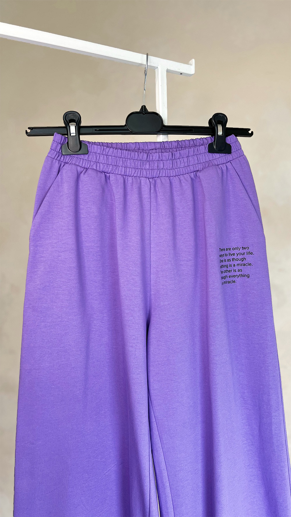 Purple straight leg trousers