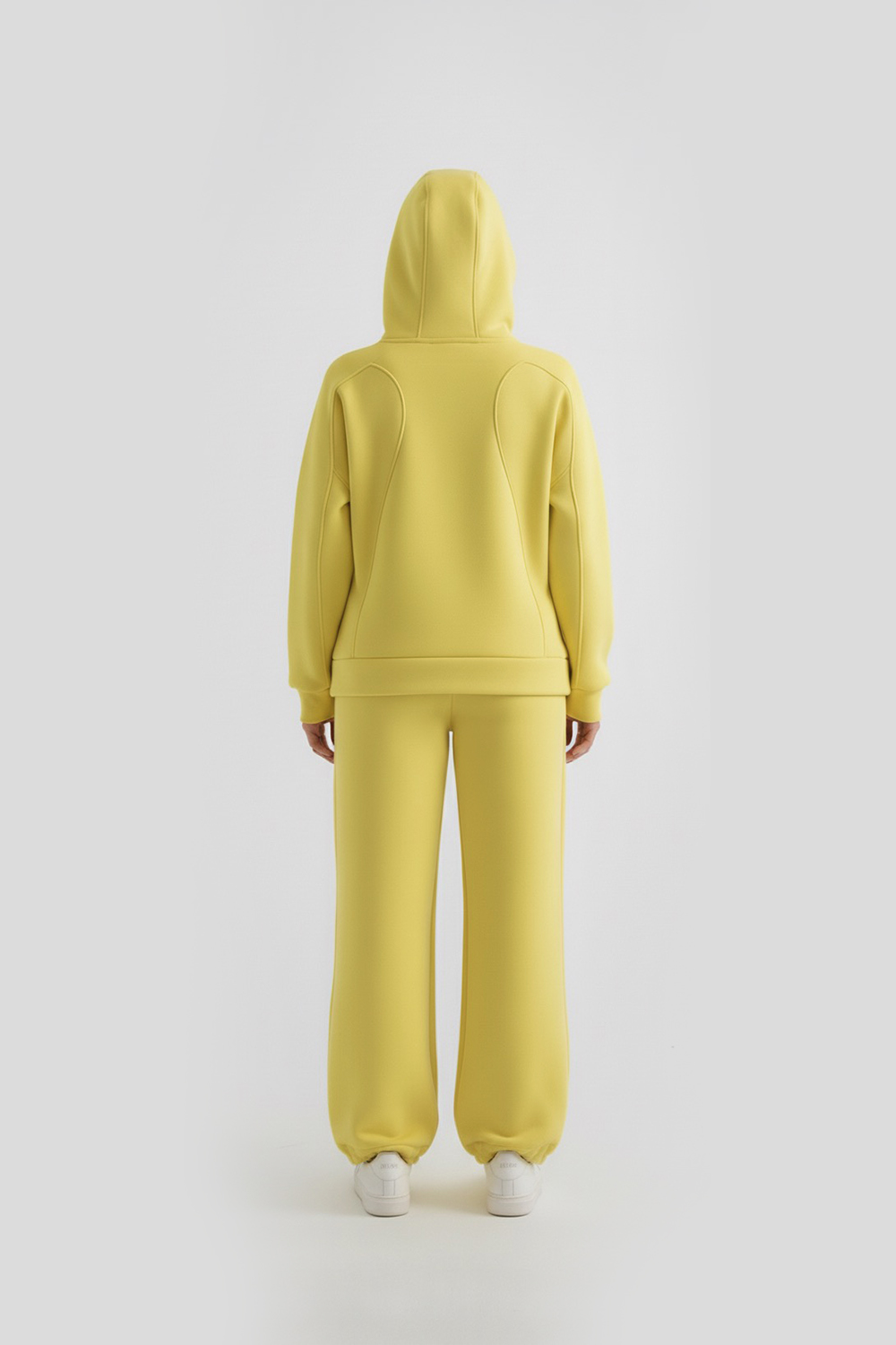 Warm lemon-colored women's suit