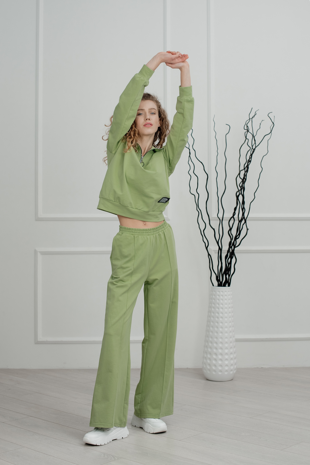 Straight, wide legged tracksuit trousers