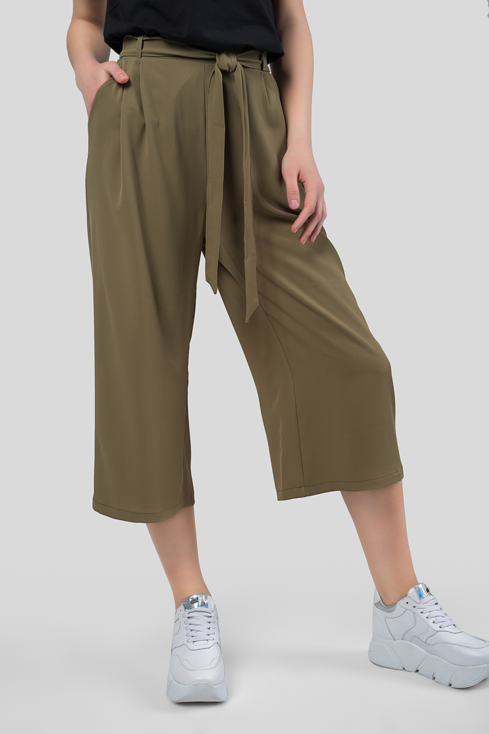 Pants - khaki culottes