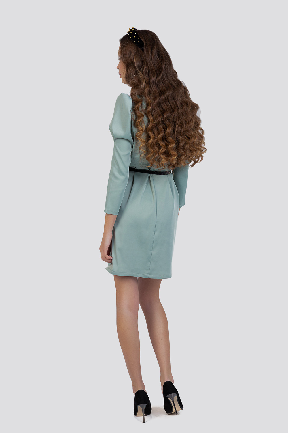 Mint mini dress with belt