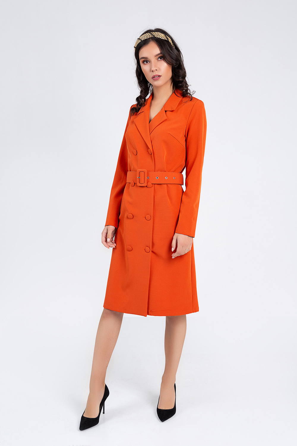 Jacket dress with belt