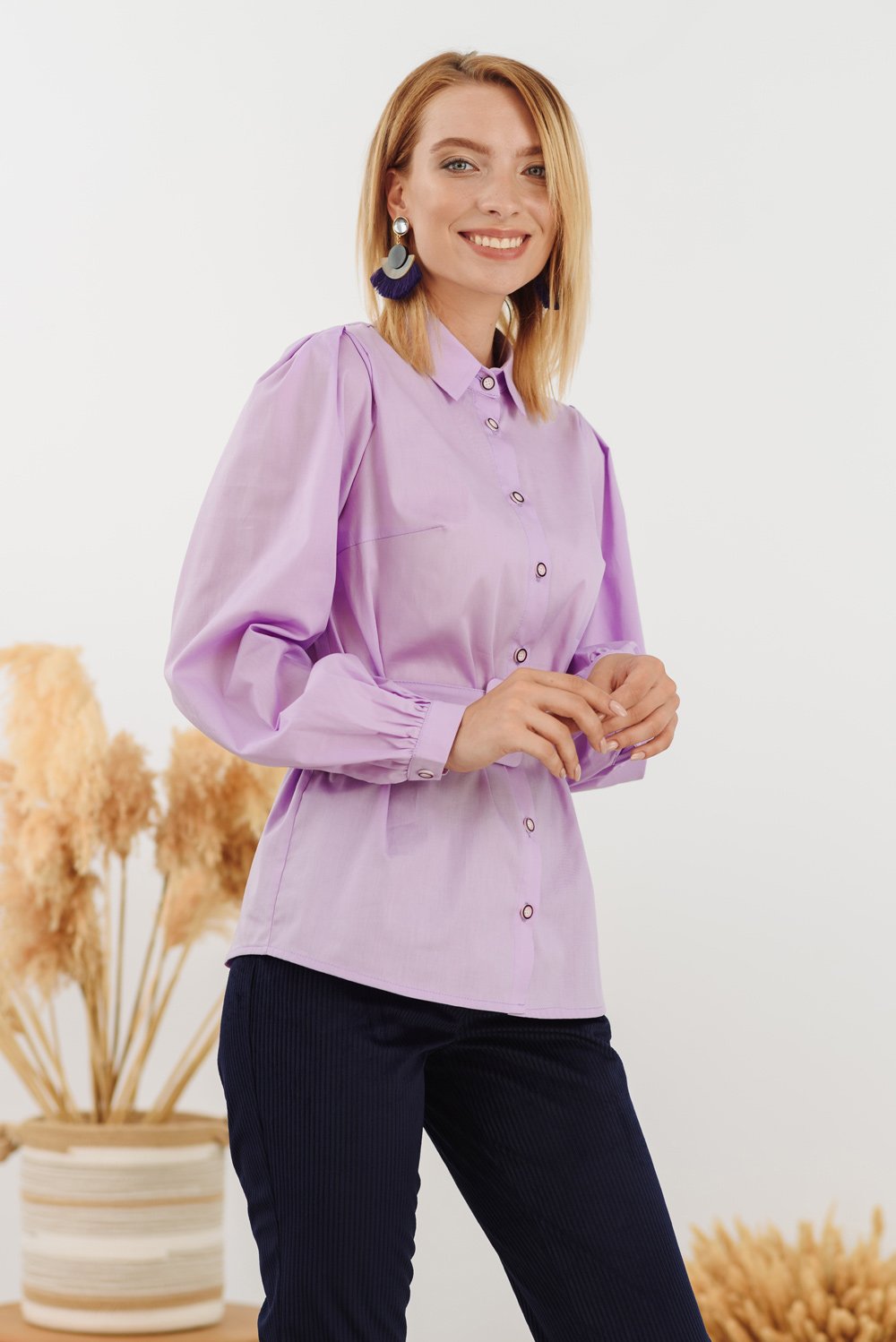 Lavender cotton shirt