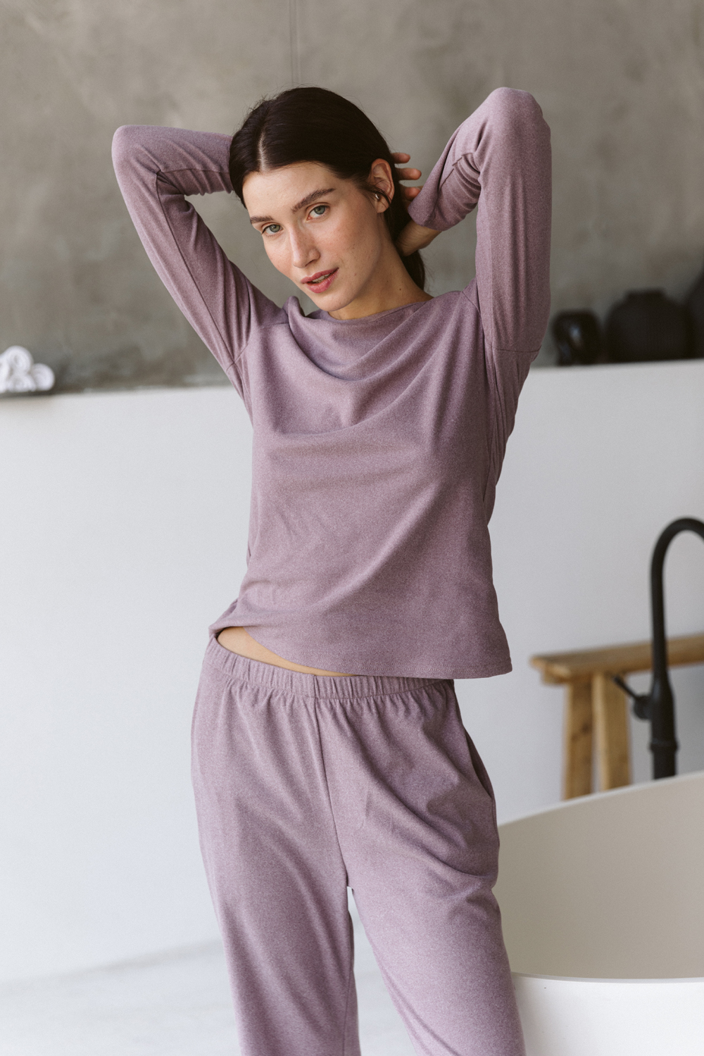 Knitted pajamas with pockets