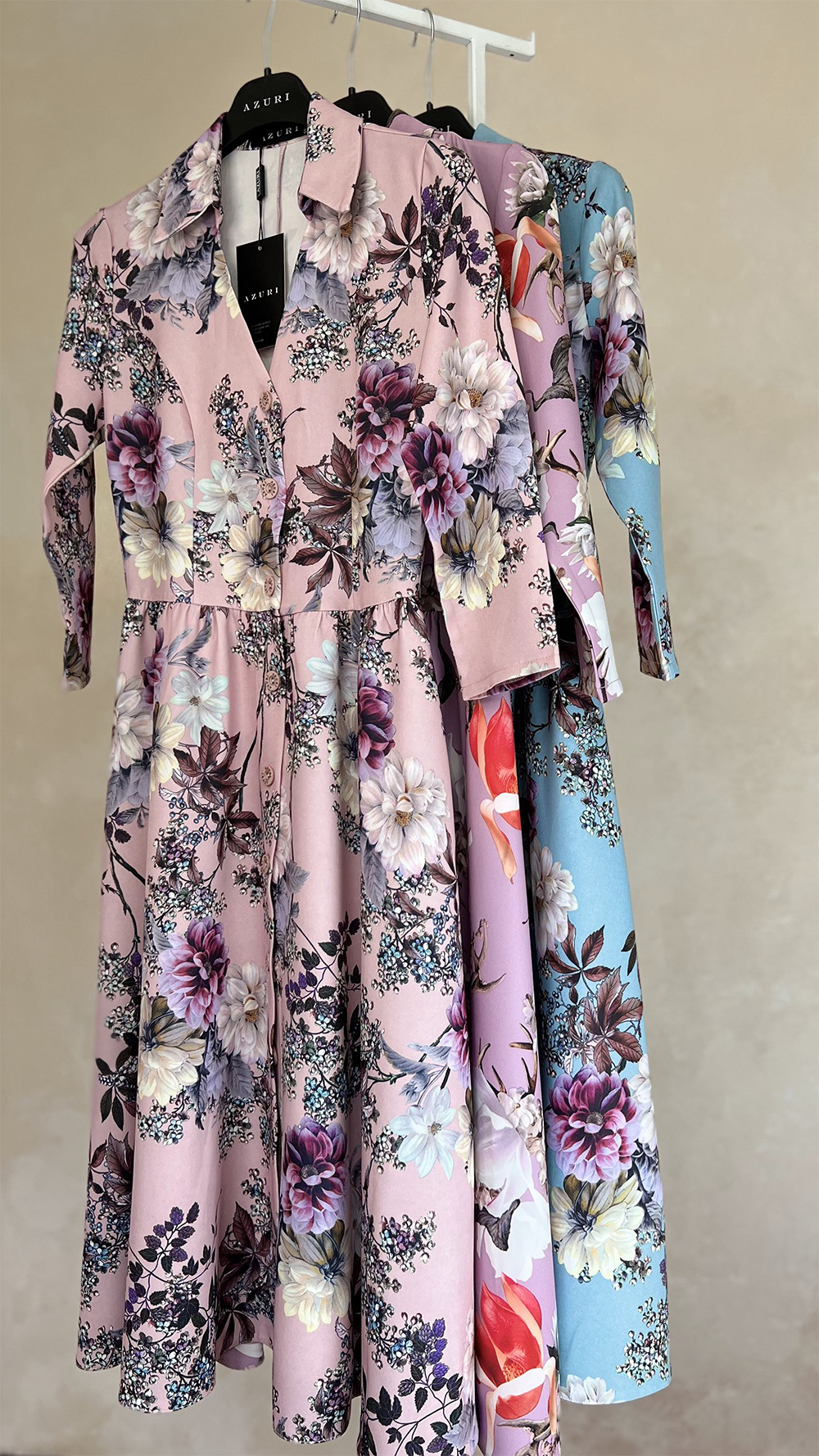 Floral print shirt dress