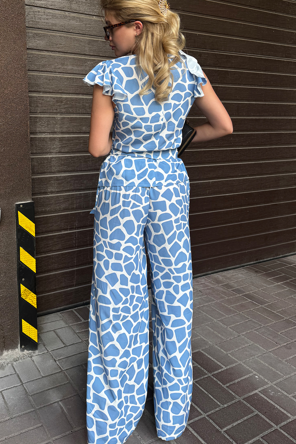 Blue cotton suit