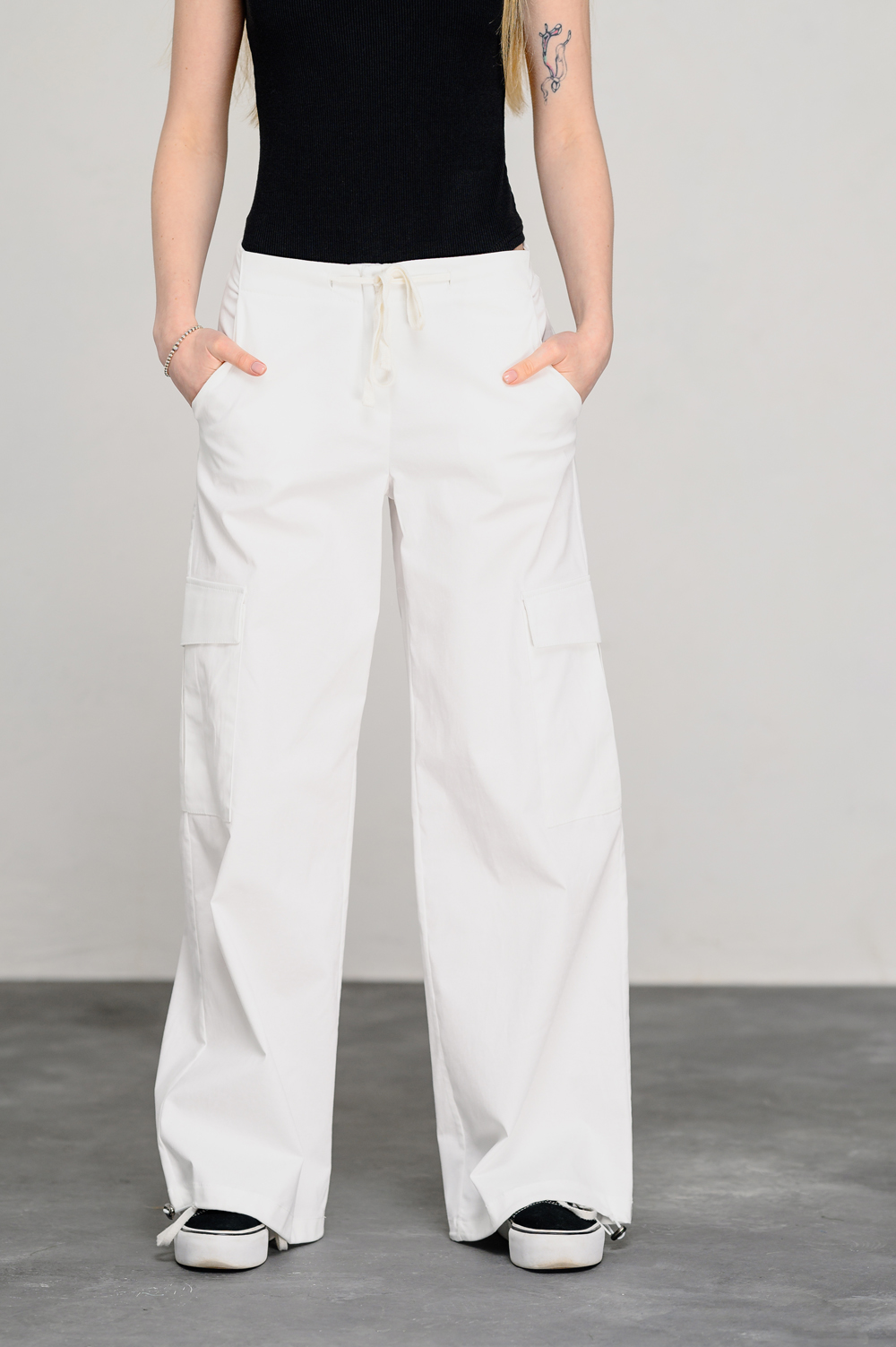 Dairy Low Waist Cargo Pants