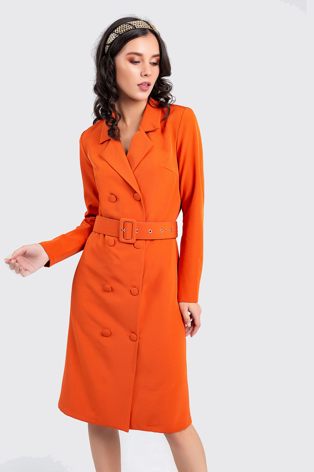 Jacket dress with belt