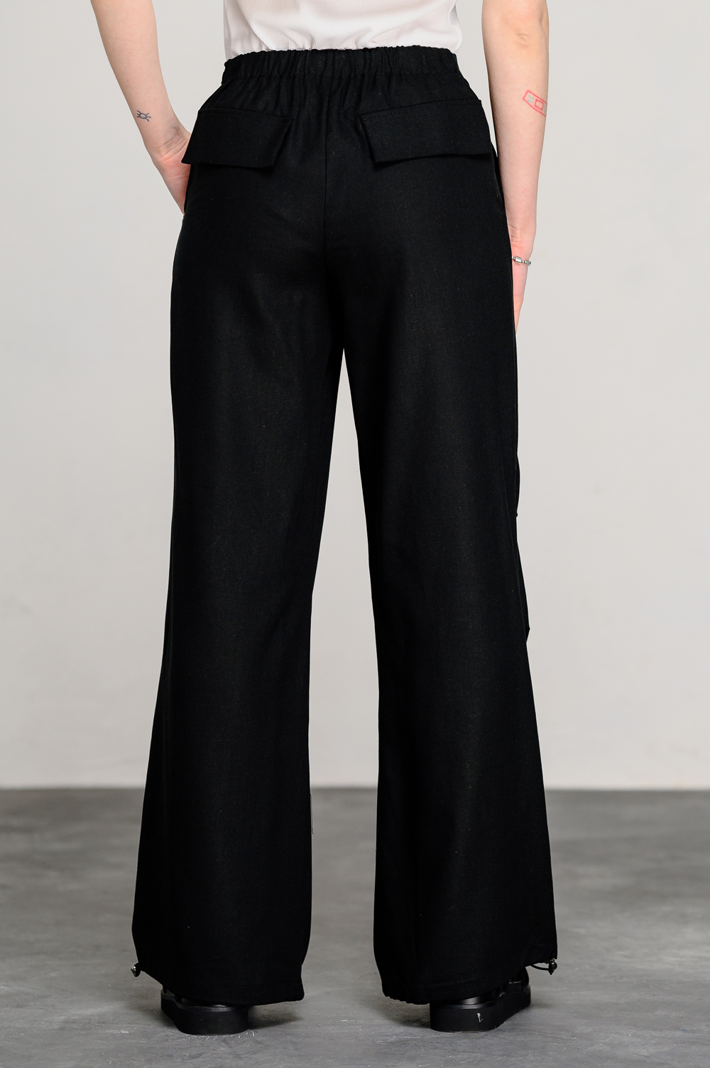 Black Loose Cargo Pants