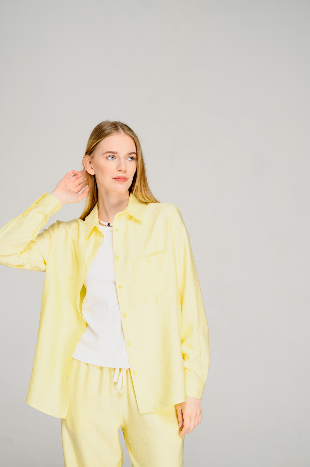 Yellow loose fit shirt