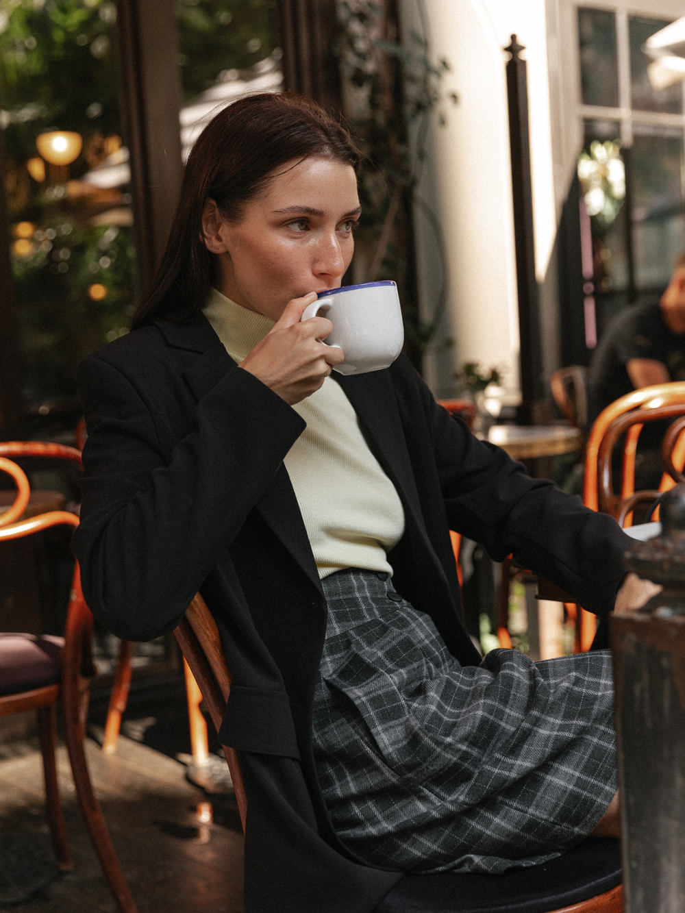 Plaid Graphite Mini Skirt