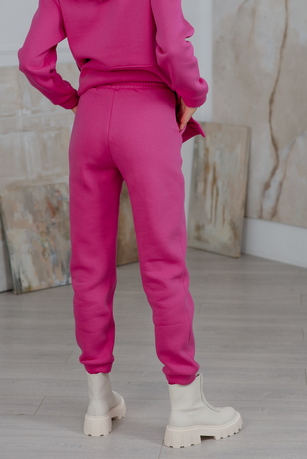 Fuchsia track pants