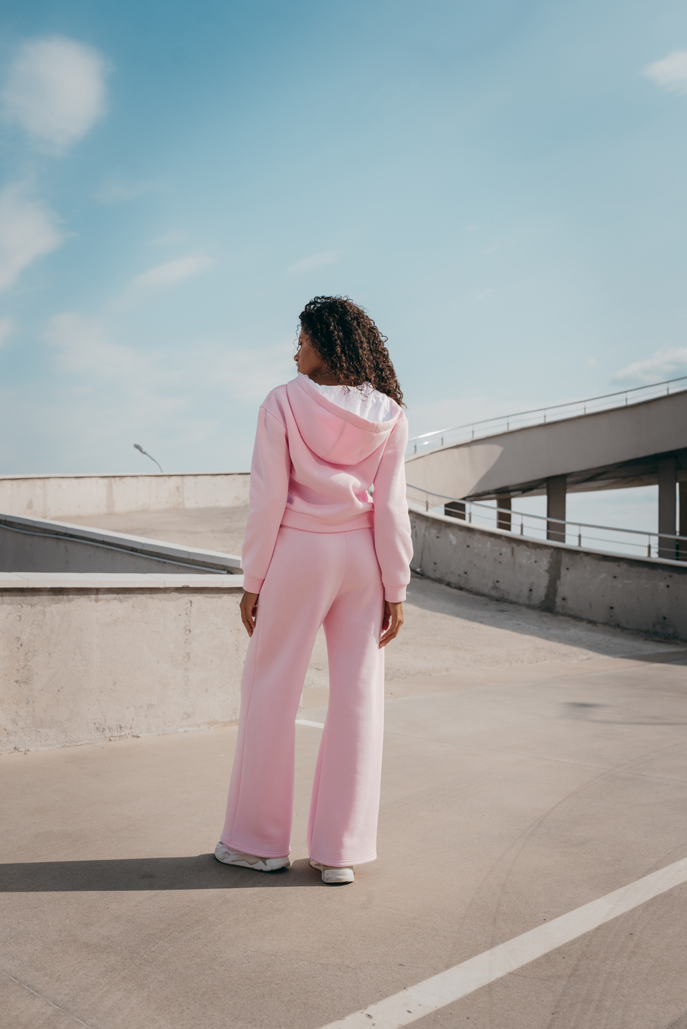 Pink cropped sweatshirt