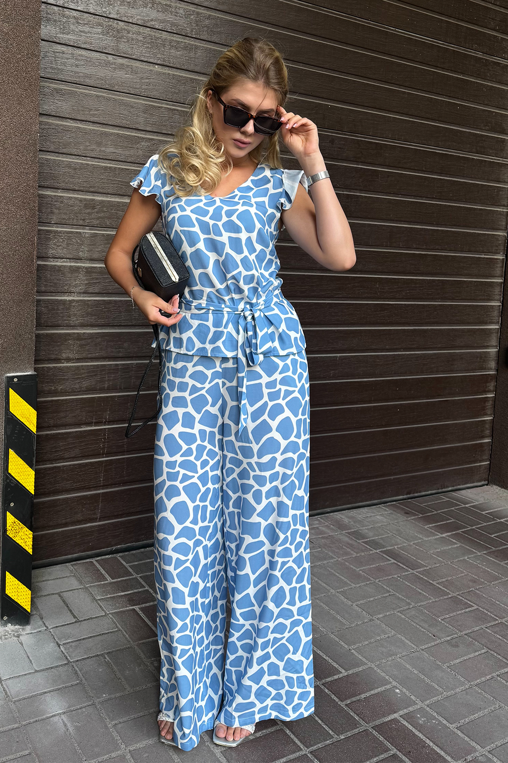 Blue cotton suit