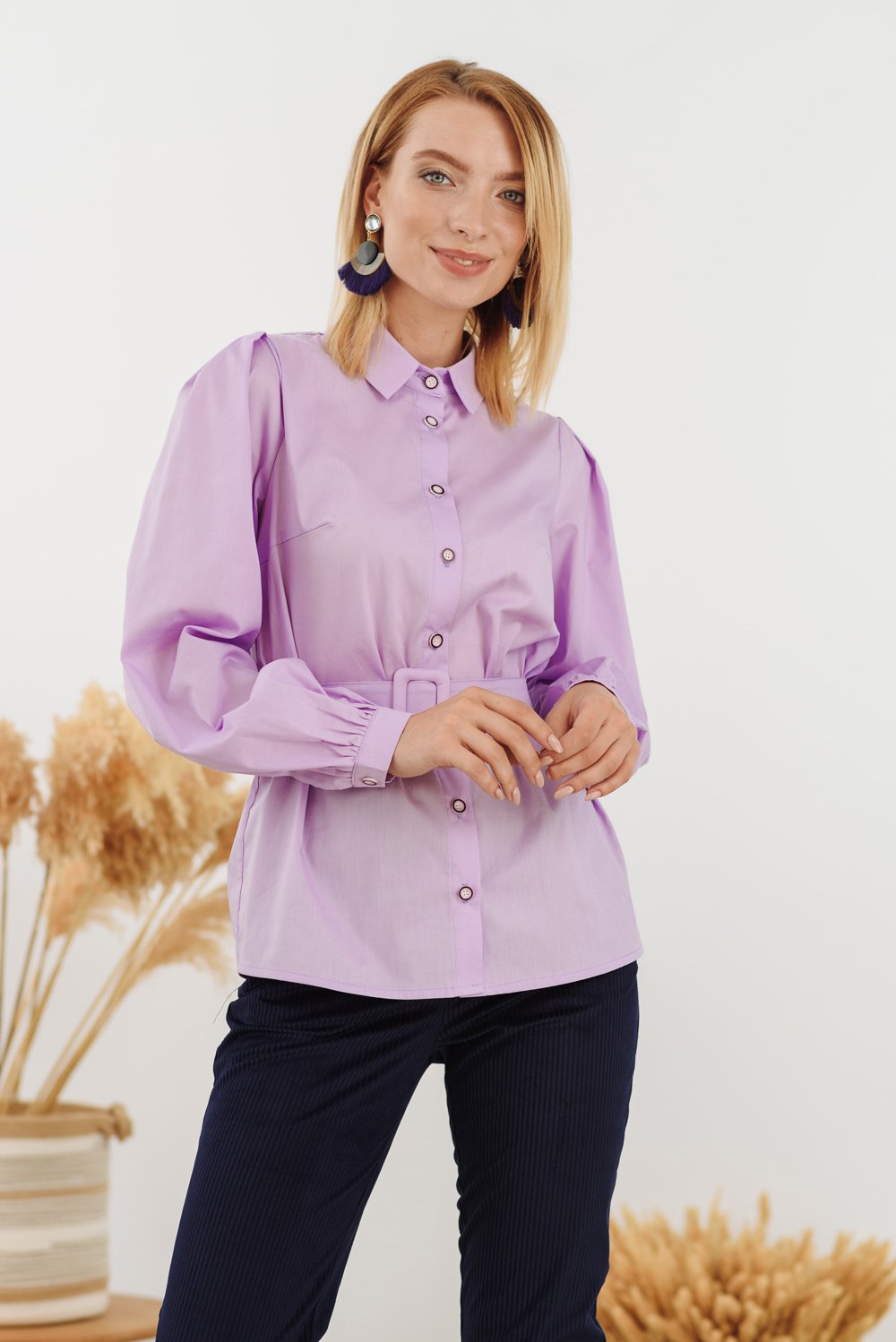 Lavender cotton shirt