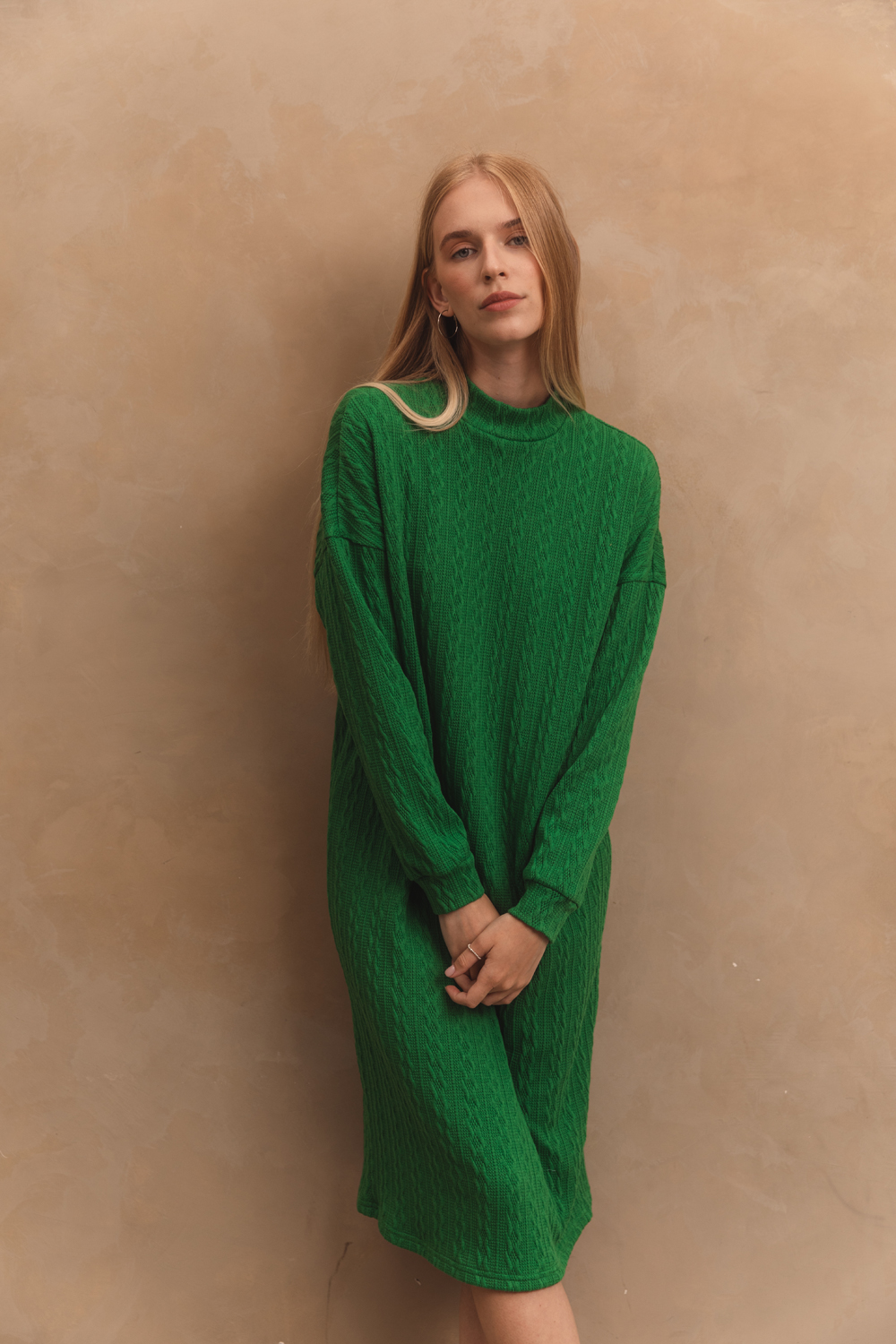 Green dress in soft jersey