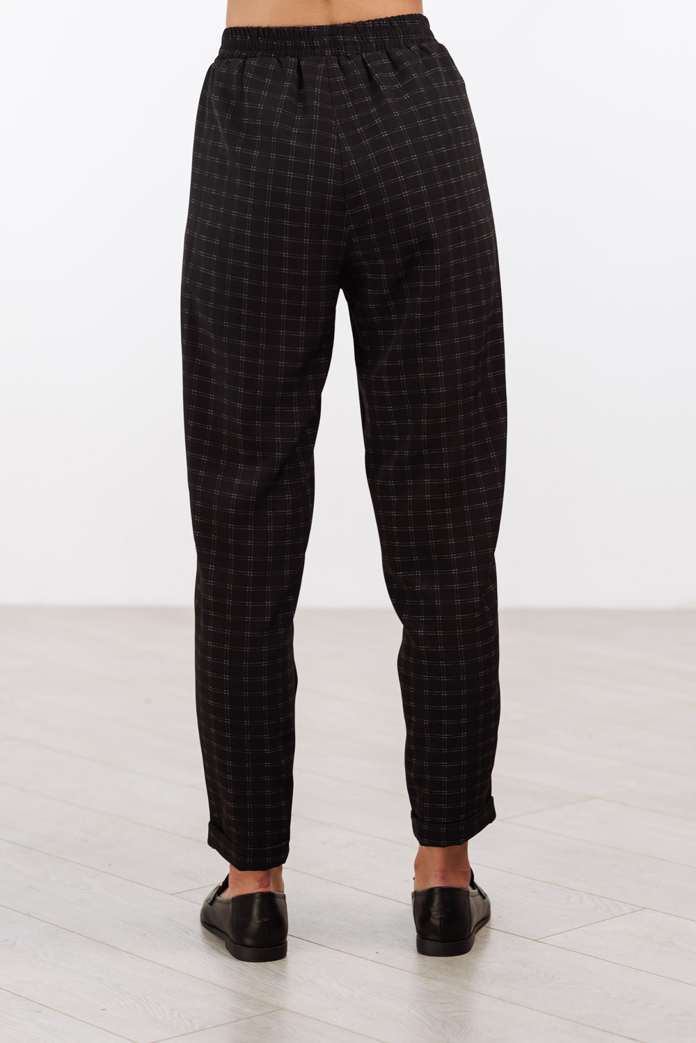 Black check trousers