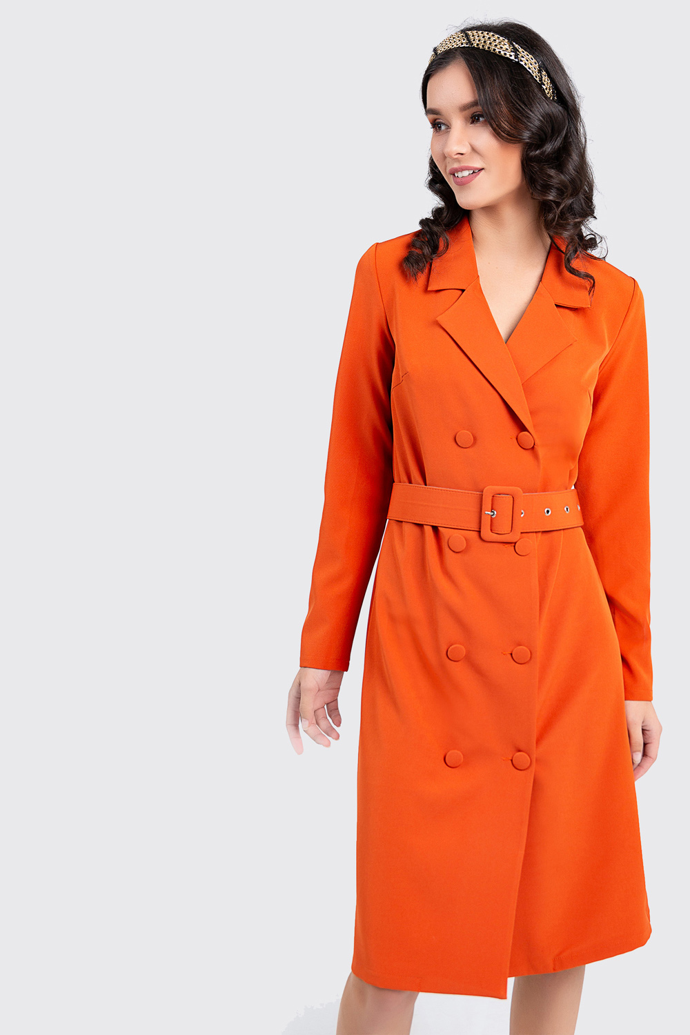 Jacket dress with belt