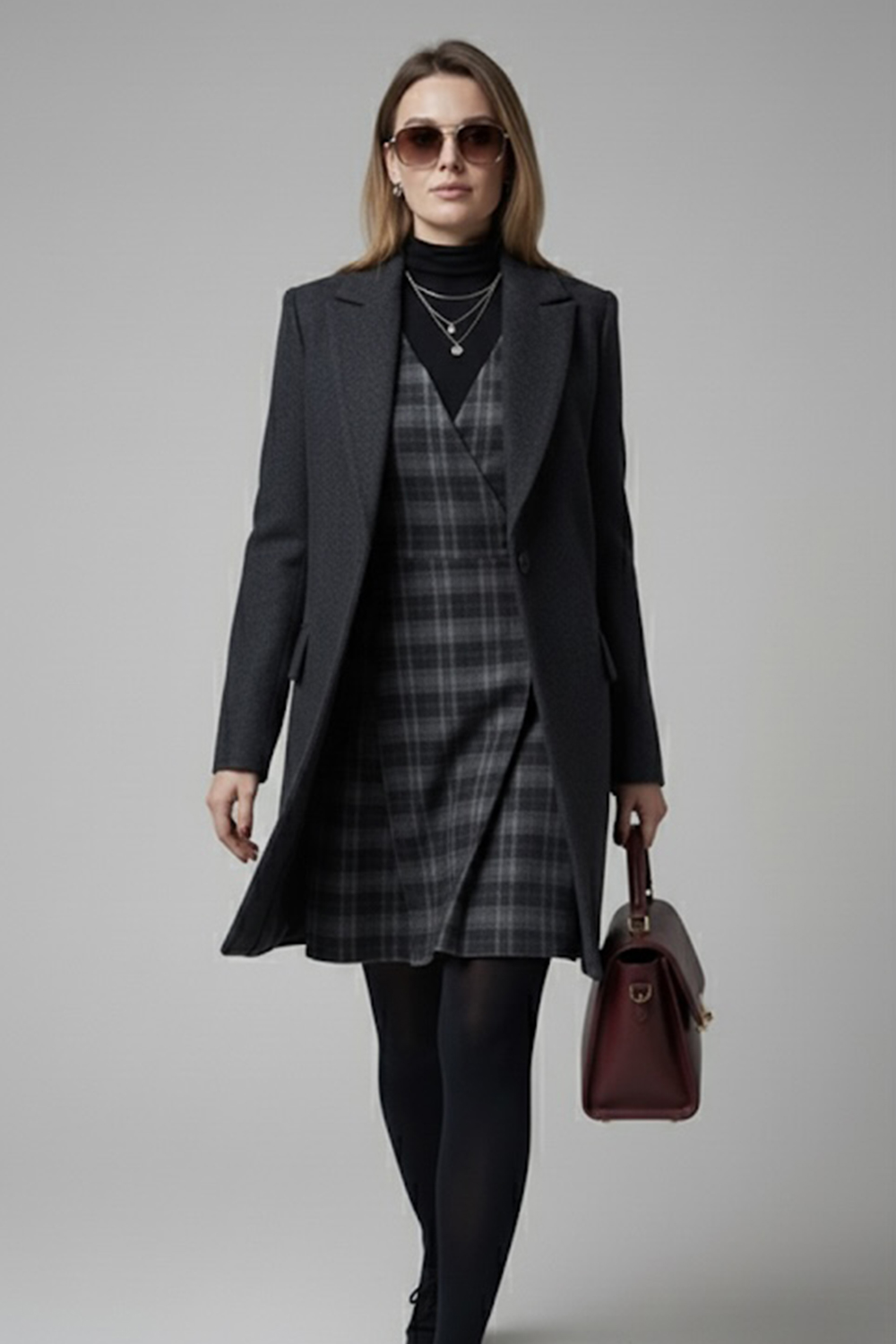 Графітовий теплий сарафан