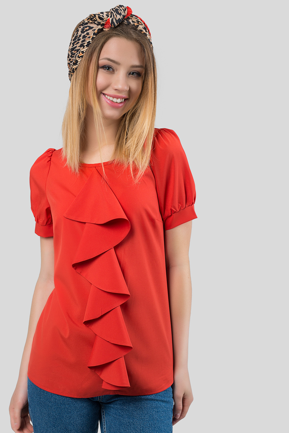 Coral blouse