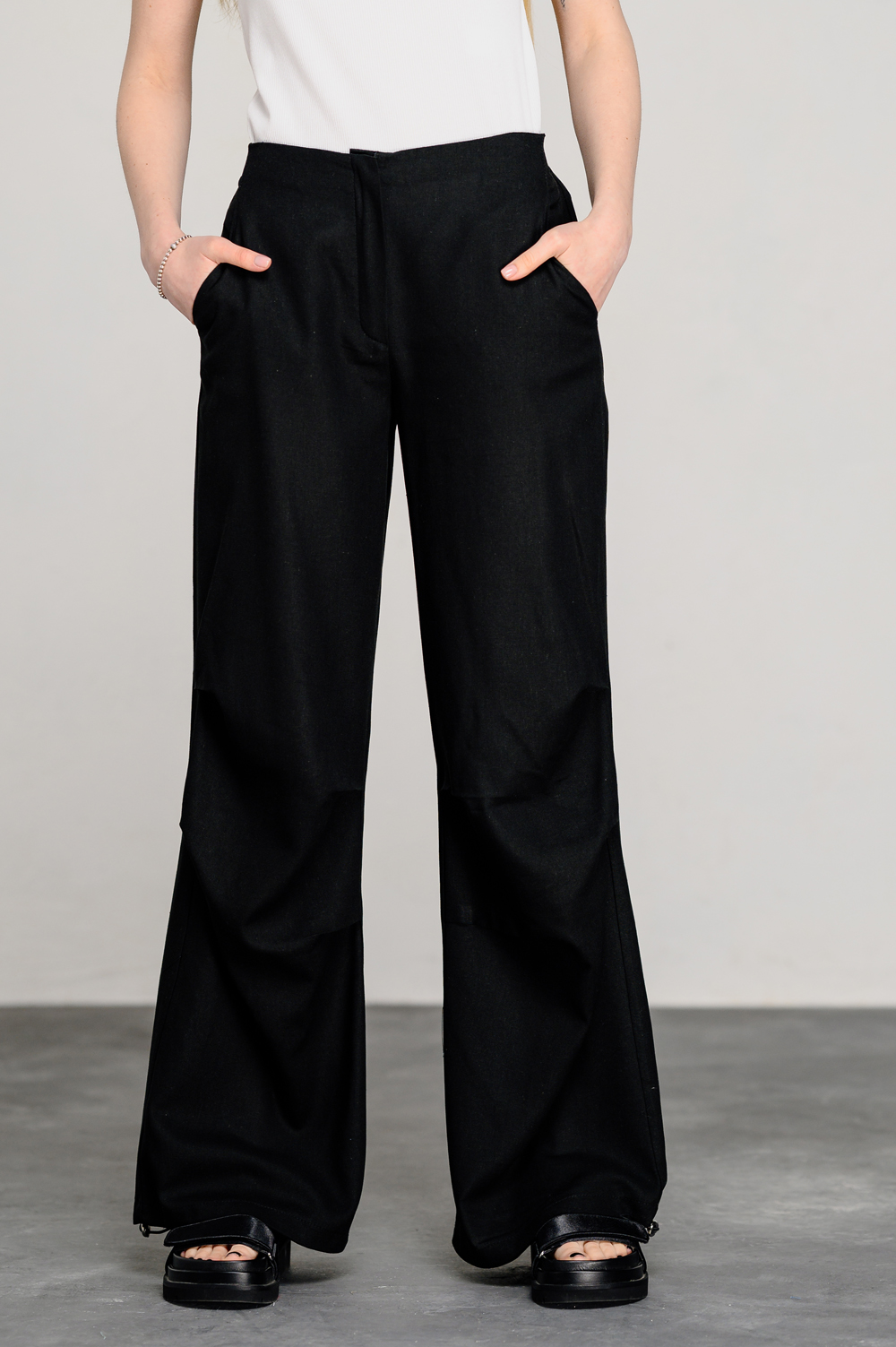 Black Loose Cargo Pants