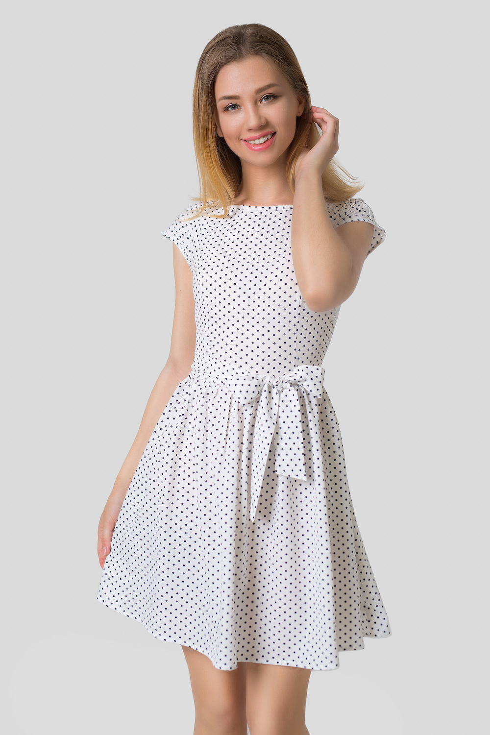 White polka dot dress