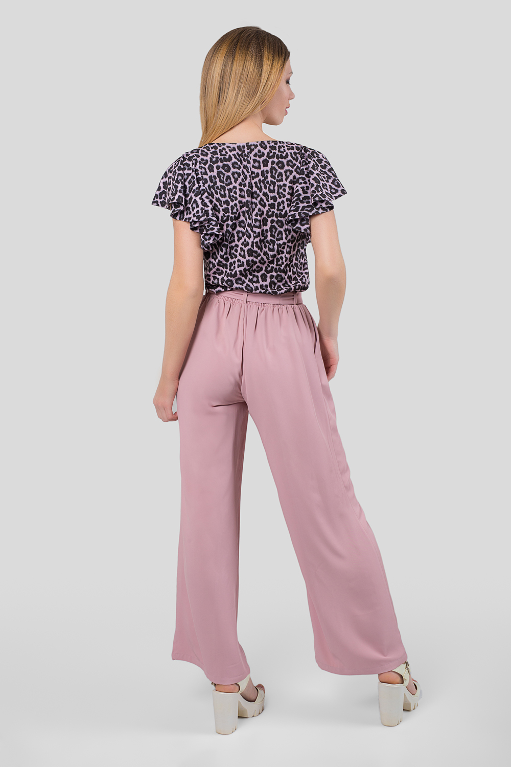 Pink palazzo pants