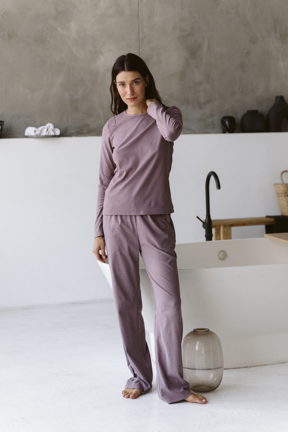 Knitted pajamas with pockets