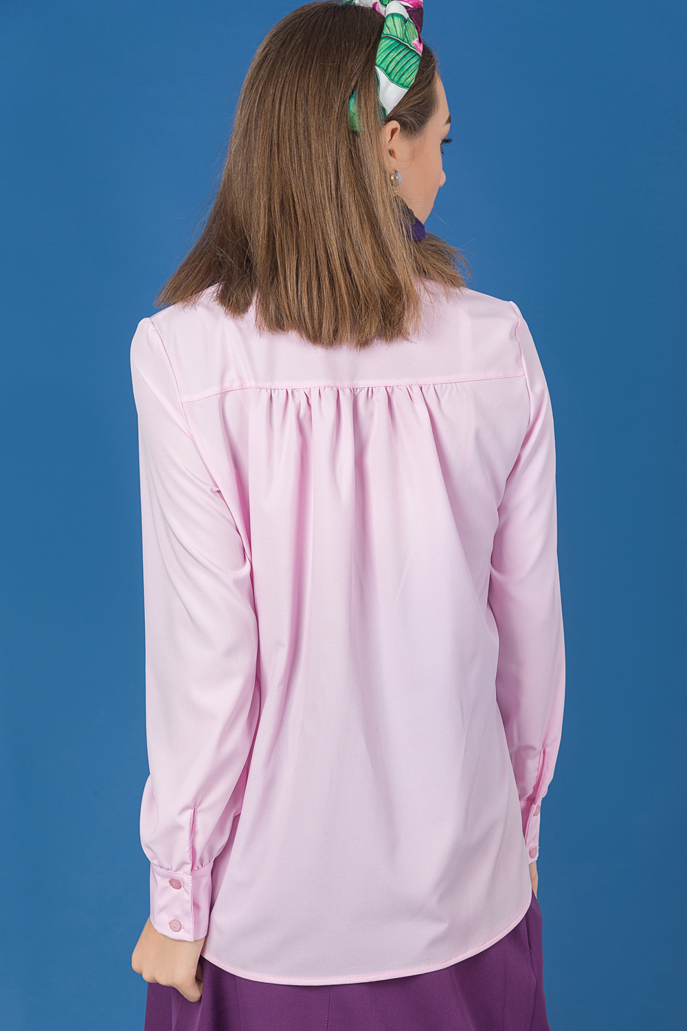 Pink V-Neck Blouse