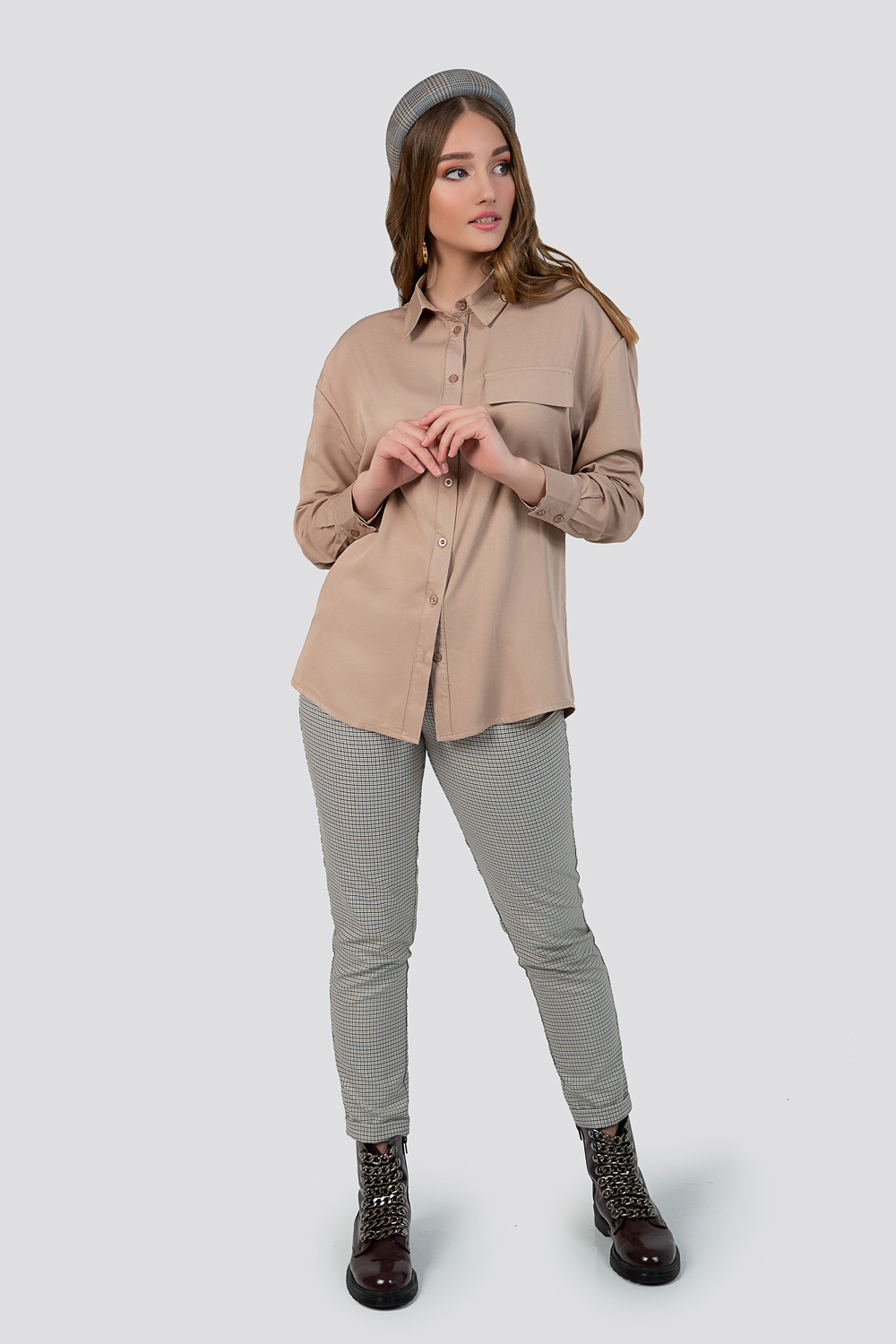 Beige oversized shirt