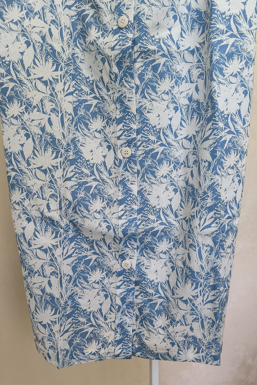 Blue dress with adjustable straps